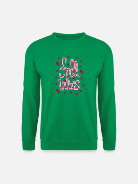 Fall Vibes - Kreatives, selfmade Herbstdesign - Unisex Pullover - Kelly Green