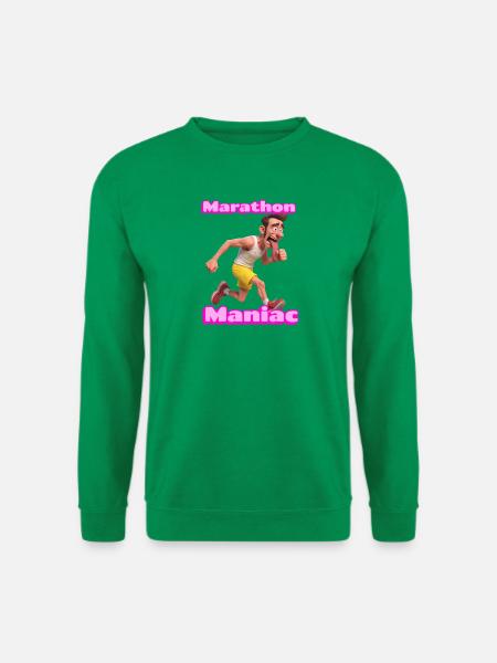 Marathon Maniac Cartoonläufer - Unisex Pullover - Kelly Green