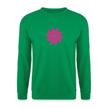 Rosa Spiralpinwheel - Unisex Pullover - Kelly Green - Vorne