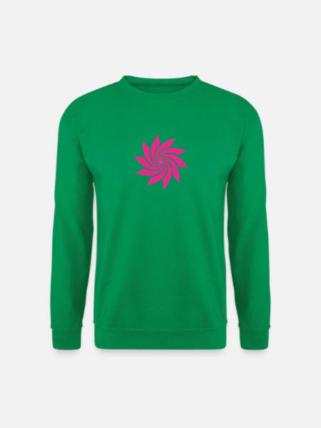 Rosa Spiralpinwheel - Unisex Pullover - Kelly Green