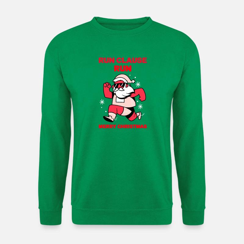 Lauf, Klausel, Lauf – Weihnachtsdesign - Unisex Pullover - Kelly Green