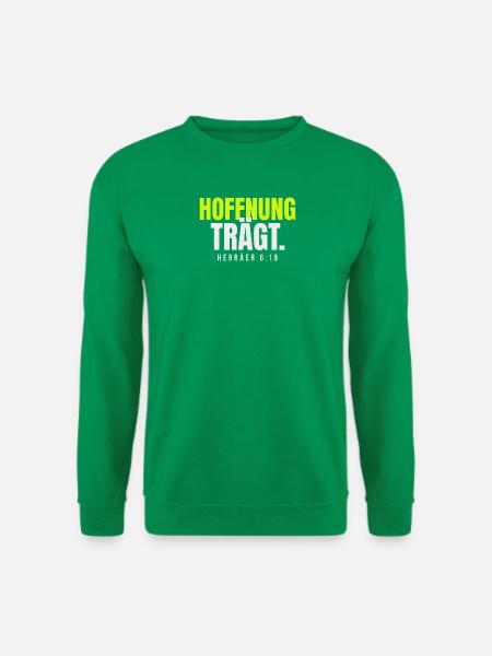 Hoffnung trägt – Hebräer 6,19 - Unisex Pullover - Kelly Green