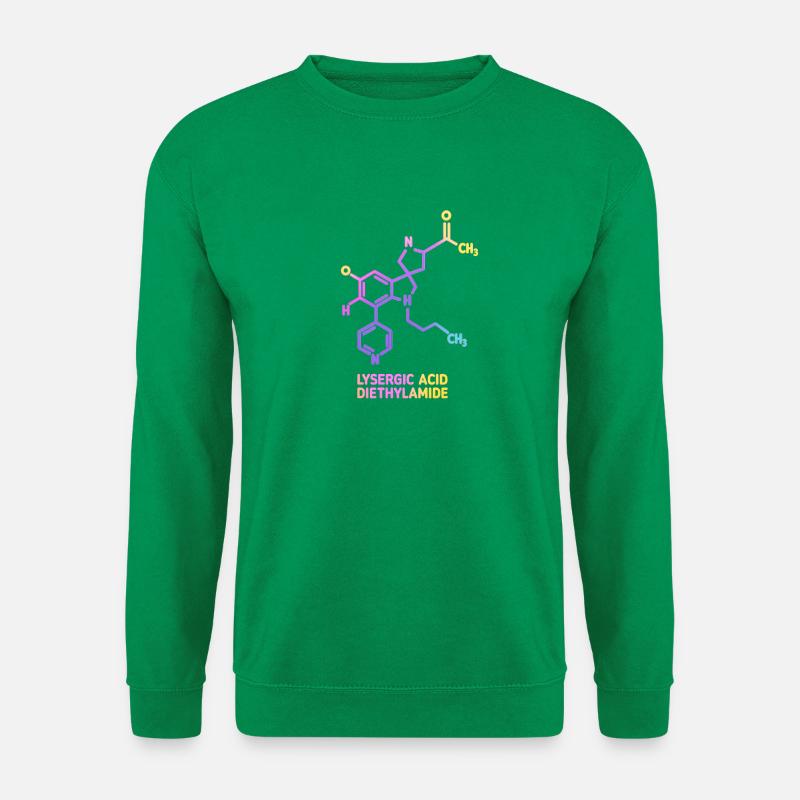 Psychedelische Molekülkunst LSD  - Unisex Pullover - Kelly Green