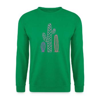 Colorful Cactus Shirt – Boho Desert Style - Unisex Sweatshirt - kelly green - Front