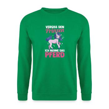 Reiten Pferdeliebhaber Reiterhof Pferde - Unisex Pullover - Kelly Green - Vorne