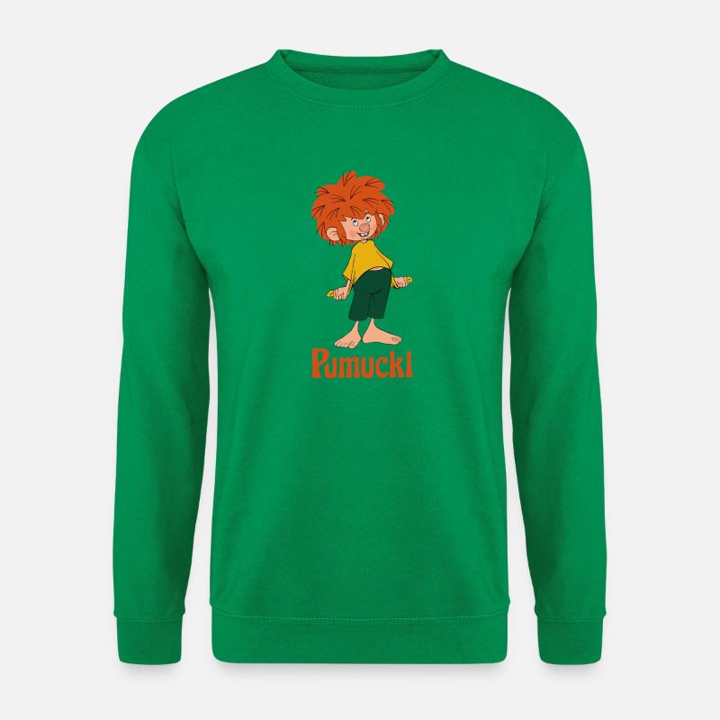 Pumuckl Mit Frecher Pose Und Verschmitztem Lächeln - Unisex Pullover - Kelly Green