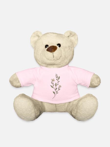 Zarte Wiesenblumen in Salbeigrün und Rosé - Teddy - Hellrosa - Vorne