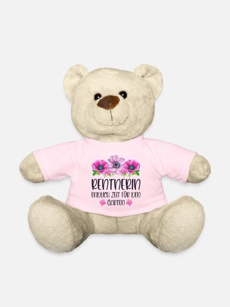 Rentnerin Endlich Zeit für den Garten Rente Blumen - Teddy - Hellrosa