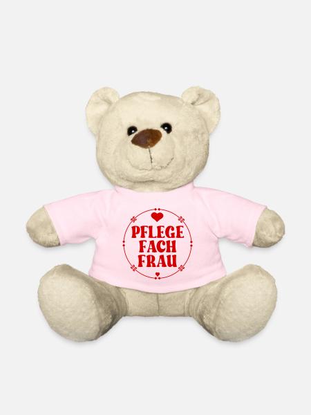 Herz Pflegefachfrau - Pflegerin - Teddy - Hellrosa