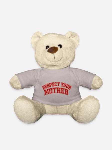 Lustiges Respect your mother shirt design - Teddy - Taupe - Vorne