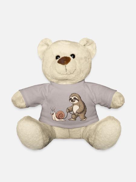 Faultier und Schnecke - Teddy - Taupe