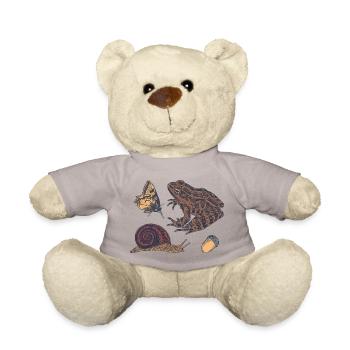 Vintage Naturillustration: Kröte & Falter - Teddy - Taupe - Vorne