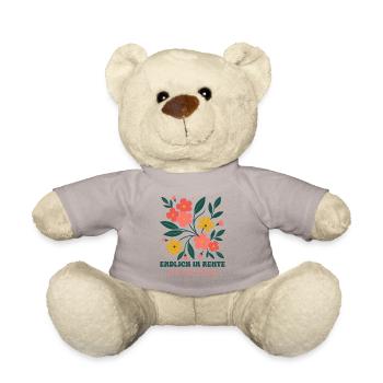 Endlich in Rente Abschied Wildblumen - Teddy - Taupe - Vorne