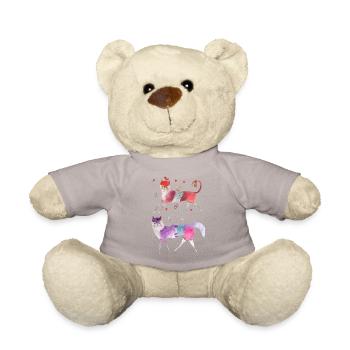 2 lustige Katzen - Teddy - Taupe - Vorne