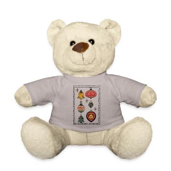 Bunte Weihnachtsornamente  - Teddy - Taupe - Vorne