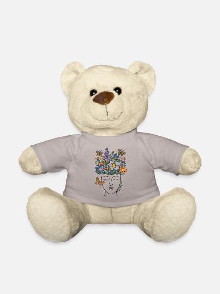 Blumenkrone aus Kopfblüten - Teddy - Taupe
