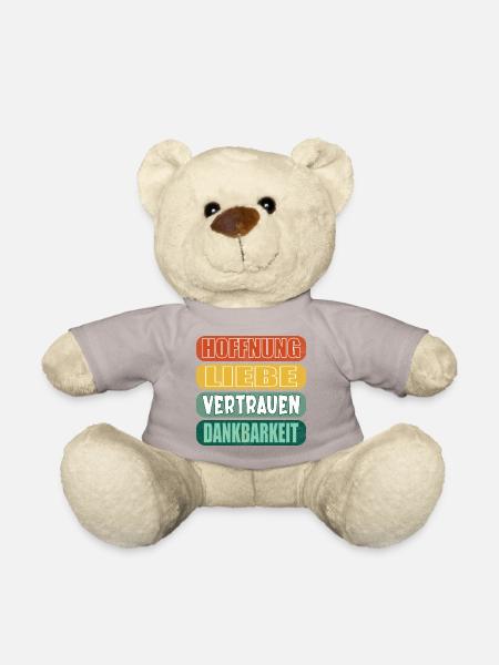 HOFFNUNG SPRÜCHE DANKBARKEIT - LIEBE VERTRAUEN - Teddy - Taupe