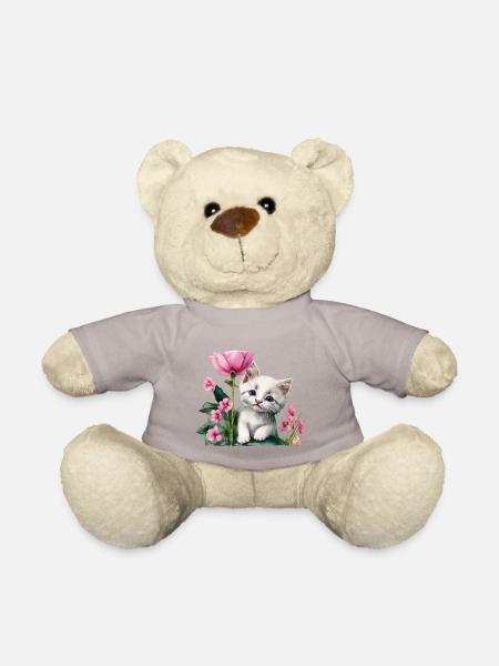 Weißes Kätzchen - Teddy - Taupe
