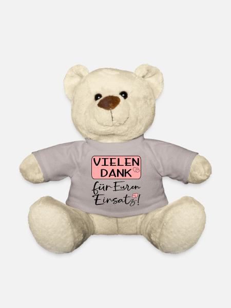 Dankeschöngeschenke Vielen Dank für Euren Einsatz - Teddy - Taupe - Vorne