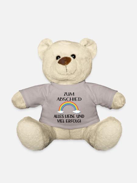 ABSCHIED VIEL ERFOLG - REGENBOGEN - Teddy - Taupe