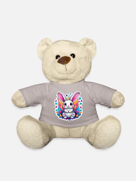 Bezaubernder Regenbogenhase - Teddy - Taupe