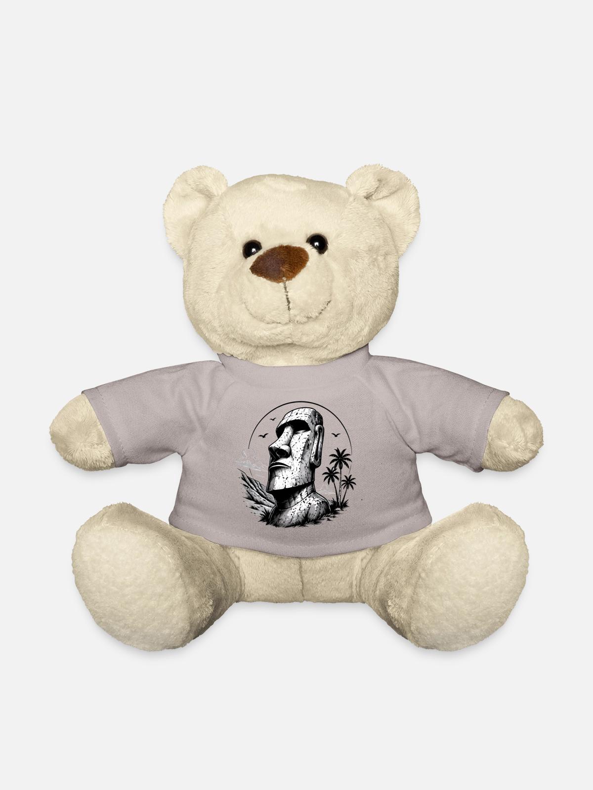 Moai Osterinsel Statue - Teddy - Taupe - Vorne
