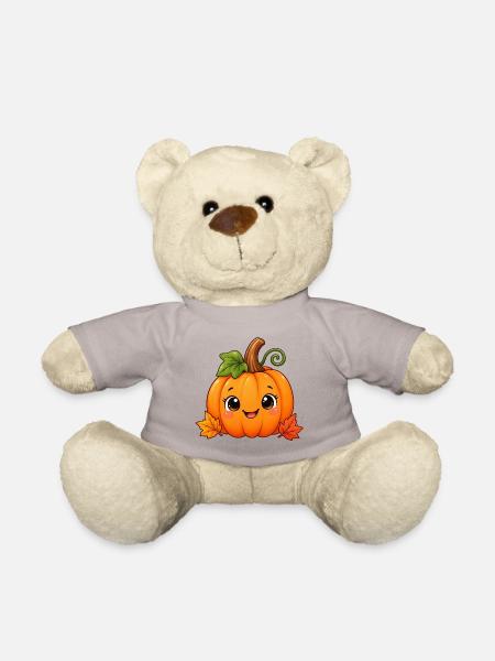 Süßer Kürbis – Herbst & Halloween T- Shirt - Teddy - Taupe - Vorne