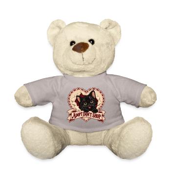Adopt Don’t Shop Black Cat - Teddy - Taupe - Vorne