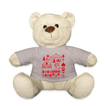 Weihnachtsmarkt Silhouette - Teddy - Taupe - Vorne