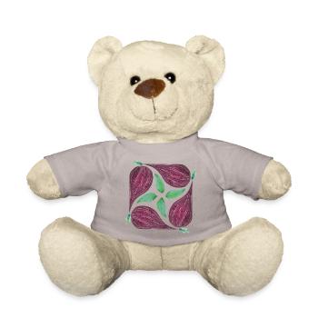 Rote Zwiebel Muster - Teddy - Taupe - Vorne