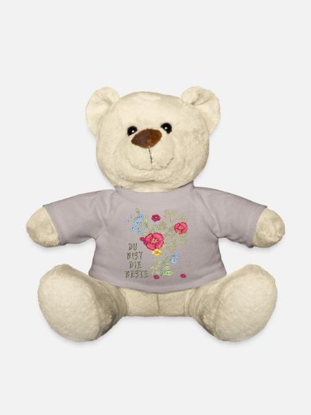 Du bist die Beste - Teddy - Taupe