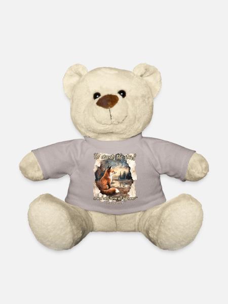Christliches Zitat Bibelvers Fuchs - Teddy - Taupe