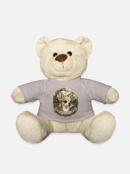 Chihuahua im Vintage Stil mit Berglandschaft - Teddy - Taupe