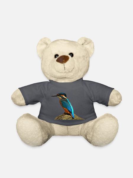 Majestätischer Eisvogel im Digital-Art Stil - Teddy - Anthrazit