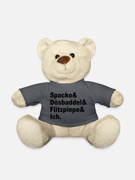 Spacko, Dösbaddel, Flitzpiepe, Ich. - Teddy - Anthrazit - Vorne