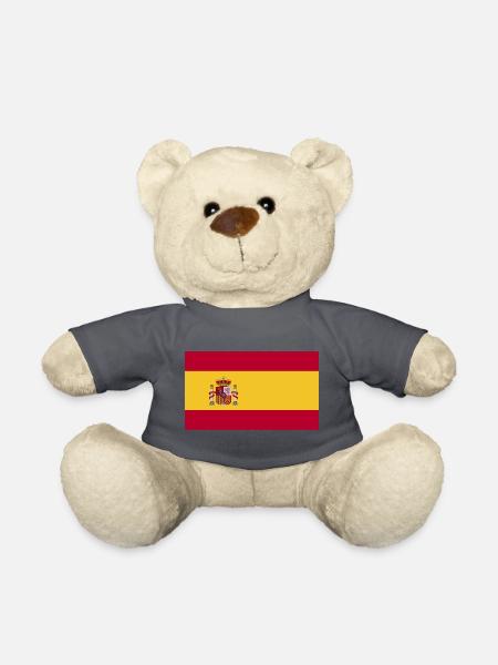 Spanien National Flagge - Teddy - Anthrazit