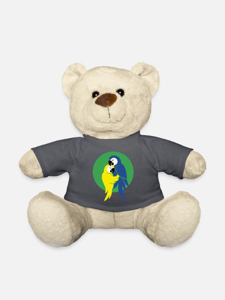 Tanzende Papageien – Forro Paar - Teddy - Anthrazit