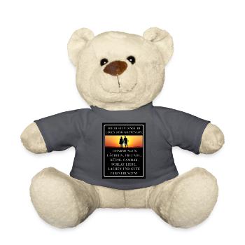 schöne Sprüche, Zitate , leben, beziehung - Teddy - Anthrazit - Vorne