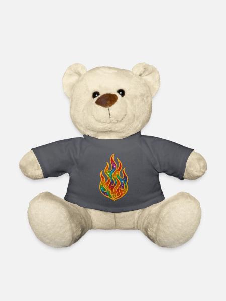 Regenbogenfeuer Patch - Teddy - Anthrazit - Vorne