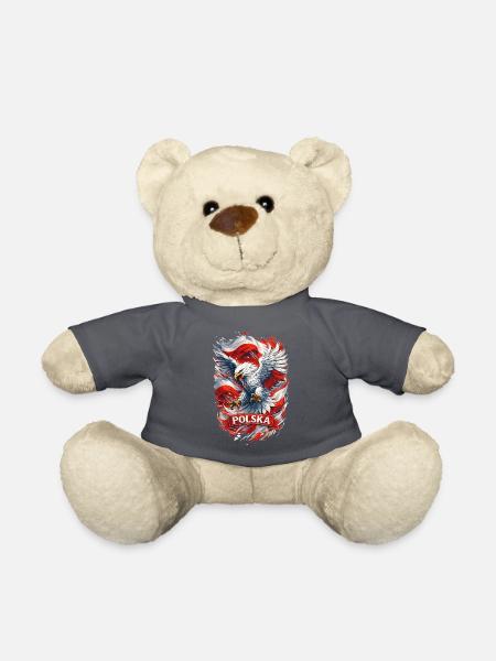 Dynamischer polnischer Adler – Stolz & Ehre - Teddy - Anthrazit - Vorne