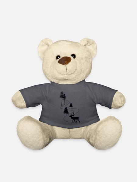 Skandinavien Straße Rentier - Teddy - Anthrazit - Vorne