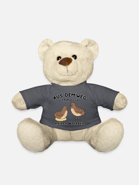 Aus dem Weg Wachteln - Lustiges Vogel Design - Teddy - Anthrazit