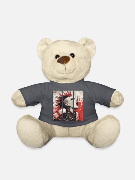 Punkrock Mädchen - Teddy - Anthrazit - Vorne