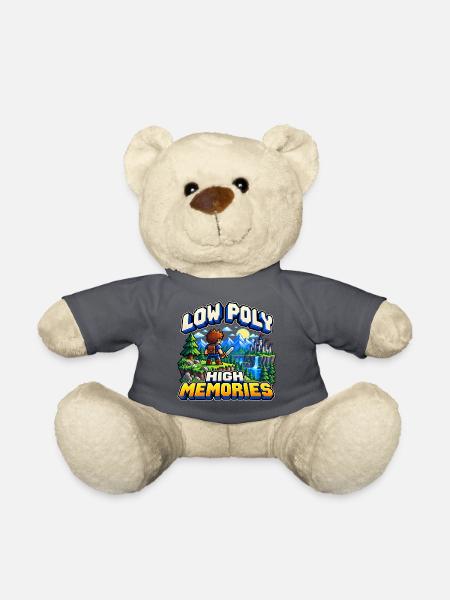 Low Poly – Hohe Erinnerungen - Teddy - Anthrazit