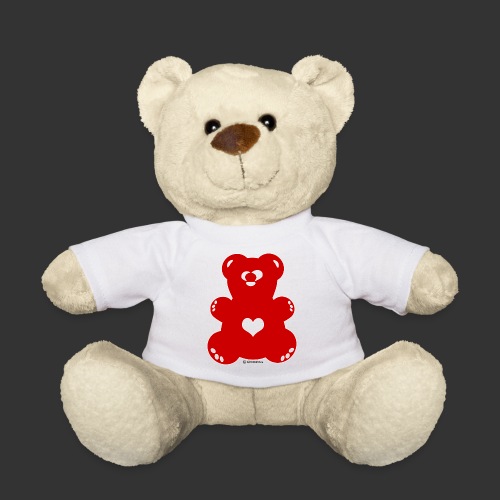 Bärenlust - squinting bear in red (color 10) - Teddy Bear