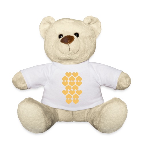 Viele Herzen gelb - Teddy