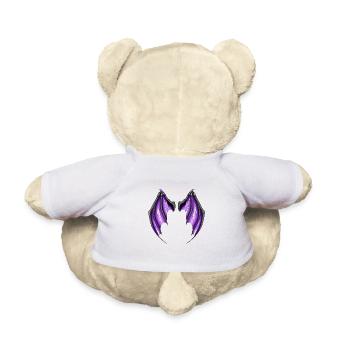 Deamon Wings lustige Geschenkidee Dämon Flügel - Teddy - Weiß - Hinten