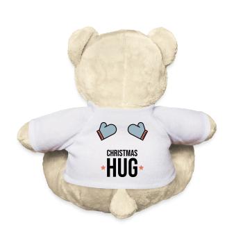 Christmas Hug Winter Gloves Gift - Teddy Bear - white - Back
