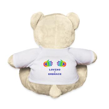 Aimer embrasser les mains Couleurs arc-en-ciel Coeur - Nounours - blanc - Dos