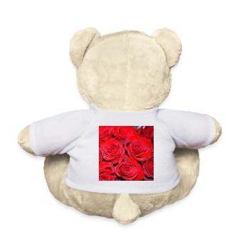 Coques de téléphone avec motif de fleurs - Nounours - blanc - Dos